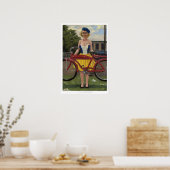 女性と自転車（De Kooning後） ポスター (キッチン)