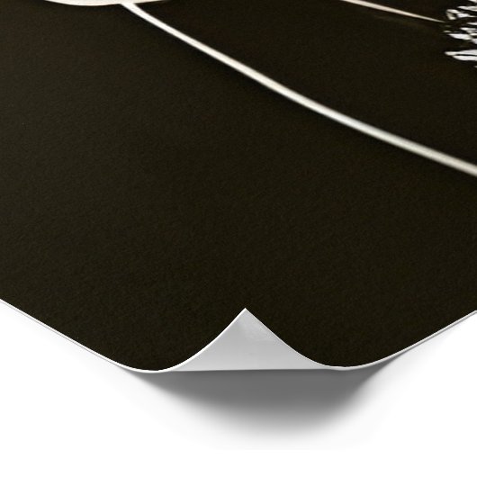 女性と花 ポスター (角)