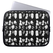 女性と花(B&W)スリーブ