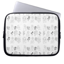 女性と花(W&B)スリーブ