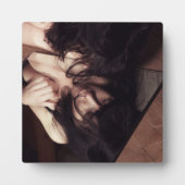 女性と鏡 フォトプラーク (正面)