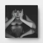 女性と鏡 フォトプラーク (正面)