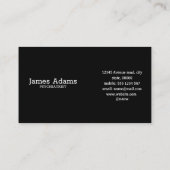 女性と鏡 名刺 (裏面)