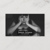 女性と鏡 名刺 (正面)