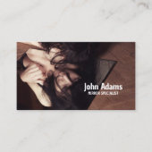 女性と鏡 名刺 (正面)