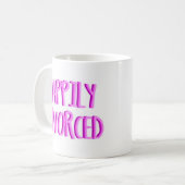 女性と離婚できて幸せ コーヒーマグカップ (正面左)