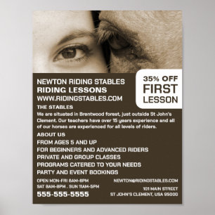 女性と馬、乗馬インストラクター、アカデミー ポスター