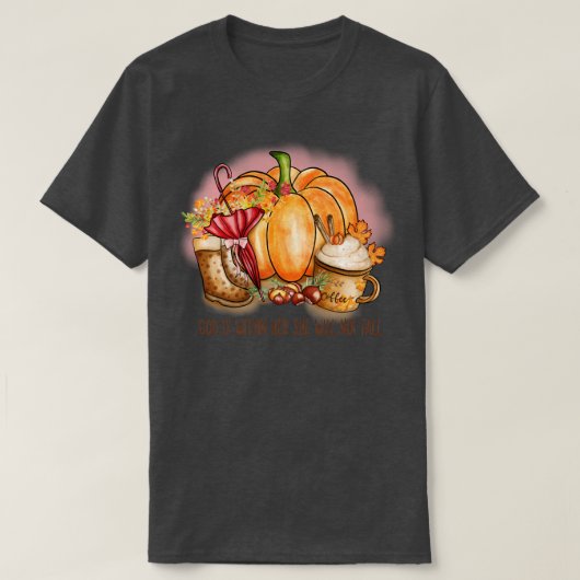 女性にとって可愛い秋2 Tシャツ (デザイン正面)