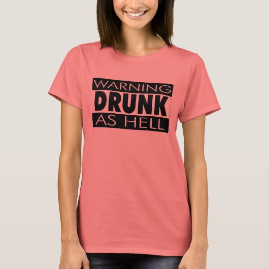 女性によって飲まれる状況報告 Tシャツ (正面)