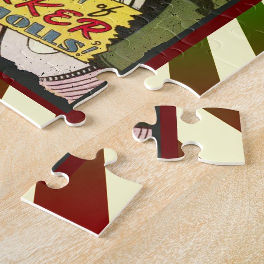 女性による犯罪#1黄金時代の漫画本カバー ジグソーパズル (側面)