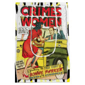 女性による犯罪#1黄金時代の漫画本カバー ミディアムペーパーバッグ (裏面)