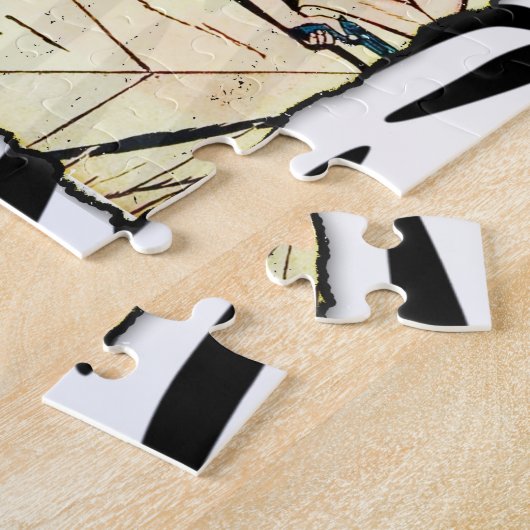 女性による犯罪#3黄金時代の漫画本カバー ジグソーパズル (側面)