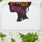 女性に力を与える力を与える キッチンタオル (折り畳み)