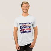 女性に力を与える力を与える トライブレンドＴシャツ (正面全面)