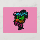 女性に力を与える力を与える ポストカード (正面)