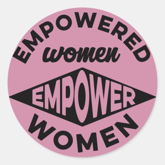 女性に力を与える力を与える ラウンドシール (正面)