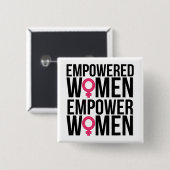 女性に力を与える力を与える 缶バッジ (正面&裏面)