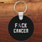 女性に対するがん認識度品 キーホルダー (正面)