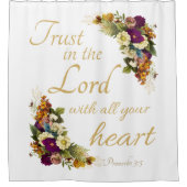 女性に対するすべてのハートを信頼 シャワーカーテン (正面)