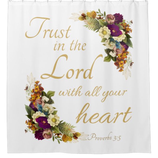 女性に対するすべてのハートを信頼 シャワーカーテン (正面)