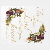 女性に対するすべてのハートを信頼 フリースブランケット (正面(横))