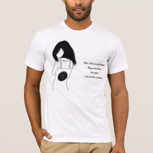 女性に対する人のアンチ暴力 Tシャツ