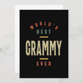 女性に最適なグラミー賞受賞！おばあちゃんへの最高のプレゼント 招待状 (正面/裏面)