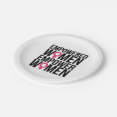 女性に権限を与えて下さい ペーパープレート (アングル)