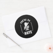 女性のあなたはミュート、ミュートのホームオフィス&ホーム ラウンドシール (封筒)