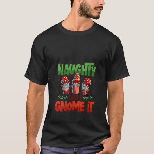 女性のいたずらと私はそれを知っている 女性の3つのクリスマス Tシャツ (正面)