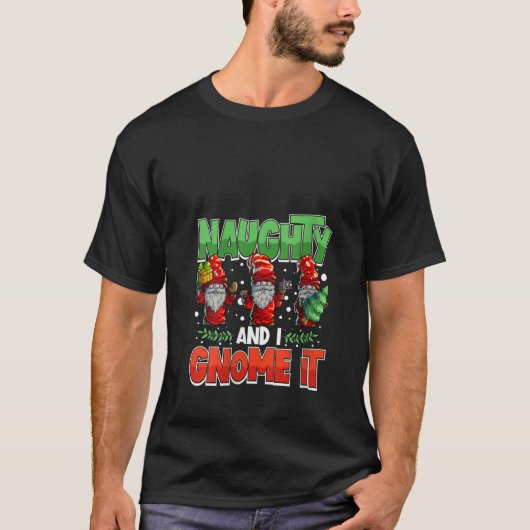 女性のいたずらと私はそれを知っている 女性の3つのクリスマス Tシャツ (正面)