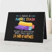 女性のおもしろいキルティングデザイン女の子クイル カード (裏面)