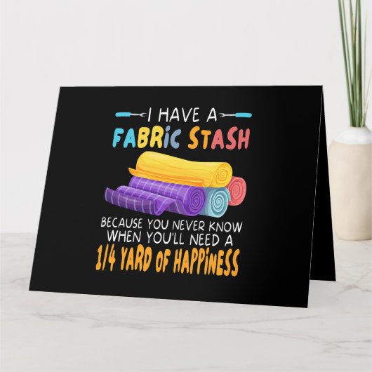 女性のおもしろいキルティングデザイン女の子クイル カード (正面)