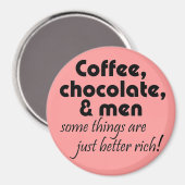 女性のおもしろいノベルティギフトジョークcoffee magnets マグネット (正面/裏面)