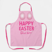 女性のおもしろいハッピーイースターエプロンのパーソナライズ エプロン (正面)