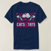女性のおもしろい猫とタッツギフトタトゥーインクタトゥー Tシャツ (デザイン正面)