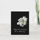 女性のお悔やみのカード カード (正面)