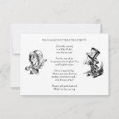 女性のお茶会招待状 - 楽しい時間! 招待状 (裏面)