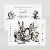 女性のお茶会招待状 - 楽しい時間! 招待状 (正面/裏面)