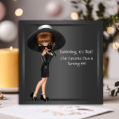 女性のかわいいディーバの誕生日パーティー 招待状