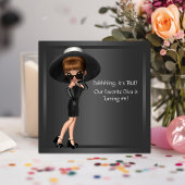 女性のかわいいディーバの誕生日パーティー 招待状