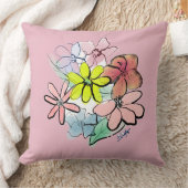 女性のかわいいフローラかわいらしブーケ クッション (ブランケット)
