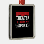 女性のかわいい俳優劇場が私のスポーツ演技ギフト メタルオーナメント (右)