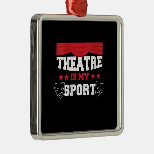 女性のかわいい俳優劇場が私のスポーツ演技ギフト メタルオーナメント (右)