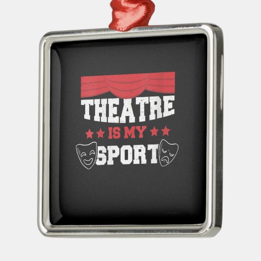 女性のかわいい俳優劇場が私のスポーツ演技ギフト メタルオーナメント (左)