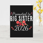 女性のかわいい大きな姉に昇格しました 2026年花柄 カード (黄色い花)