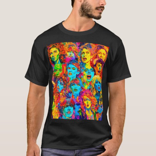 女性のさまざまな反応 Tシャツ (正面)