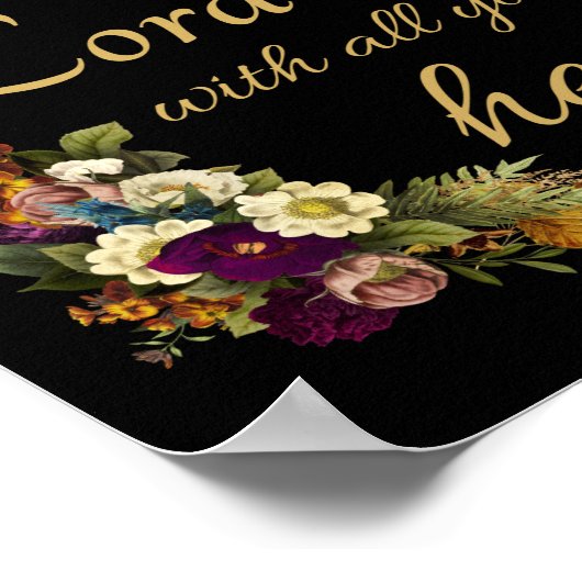 女性のためにあなた方の全てのハートと主を信頼せよ ポスター (角)