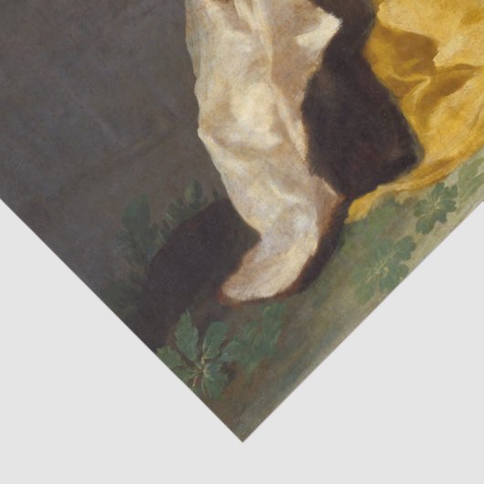 女性のために日傘を持っている若スペインのい男 薄葉紙 (詳細)