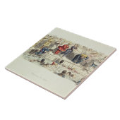 女性のために泳ぎます、1844年(litho) タイル (側面)